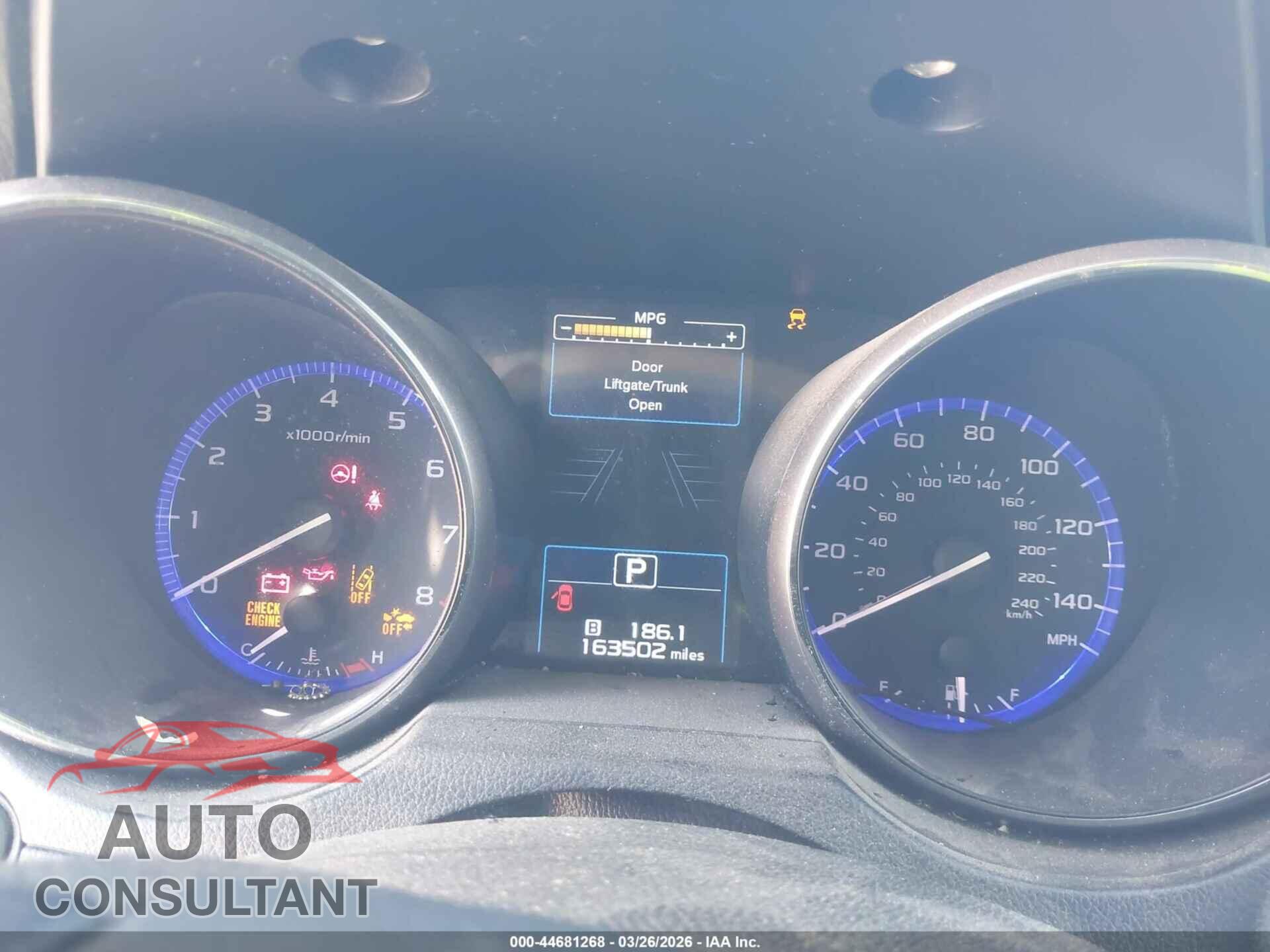 SUBARU OUTBACK 2015 - 4S4BSBNC2F3254135