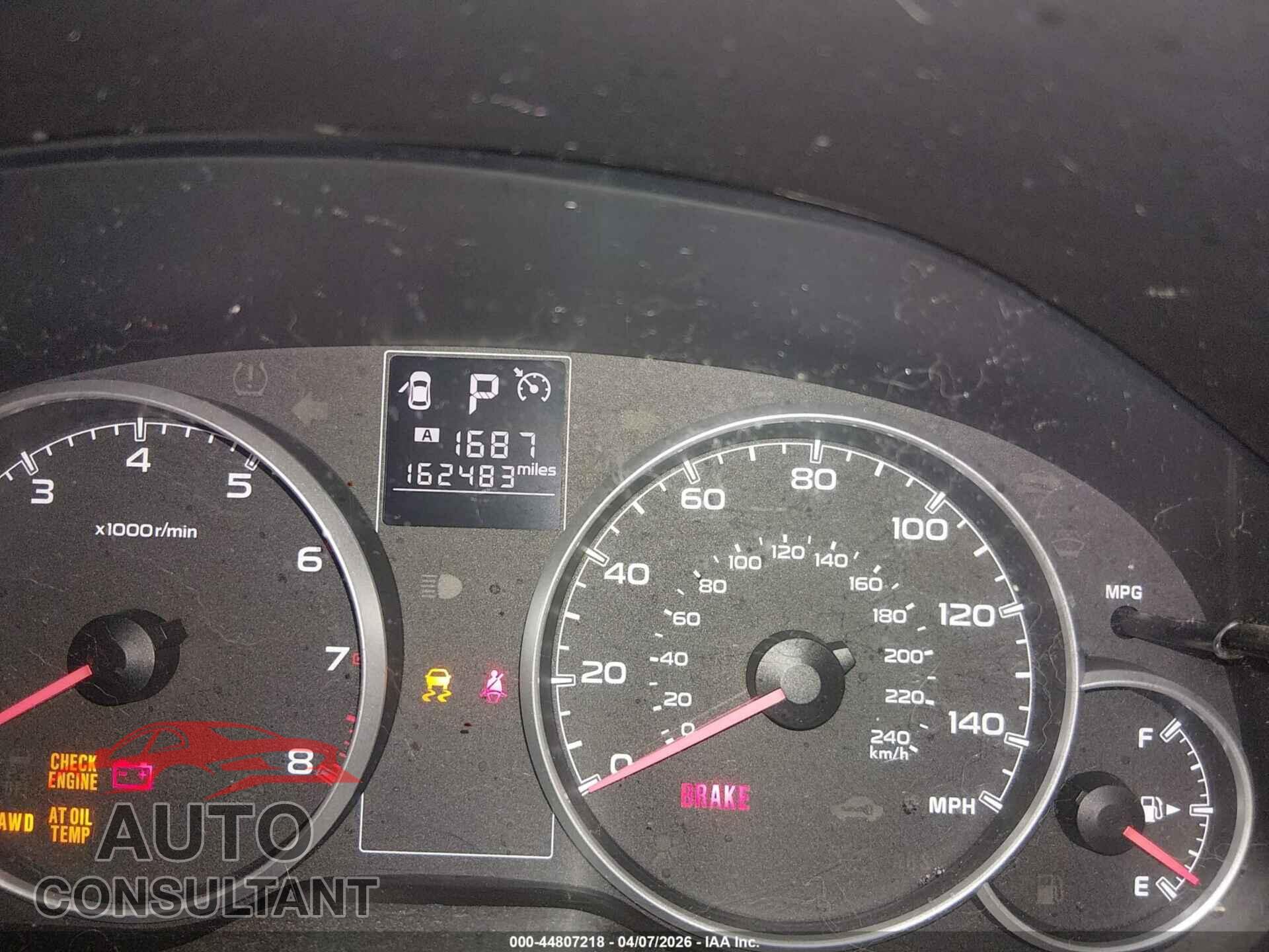 SUBARU LEGACY 2013 - 4S3BMCA62D3044409