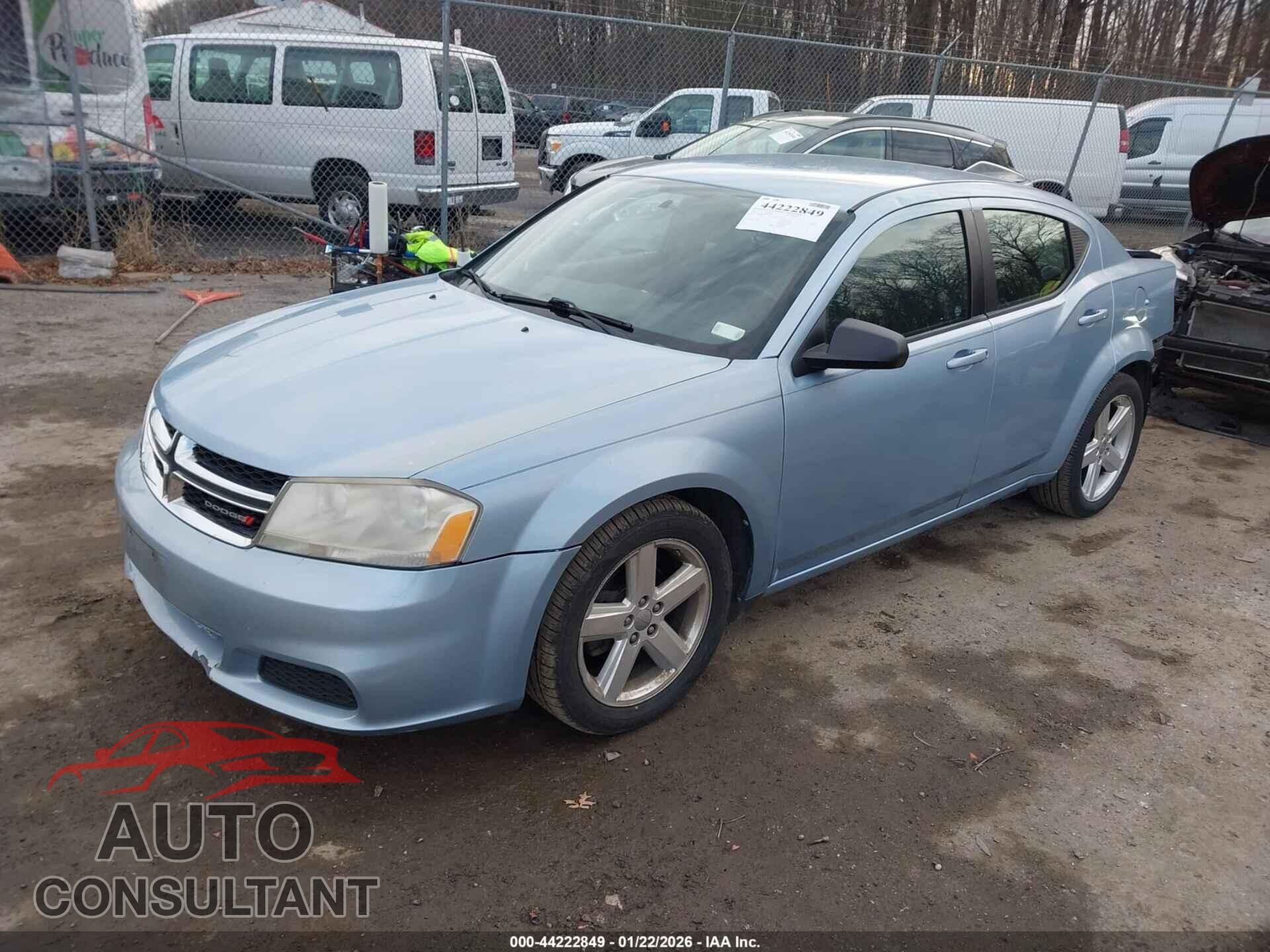 DODGE AVENGER 2013 - 1C3CDZAB8DN662248