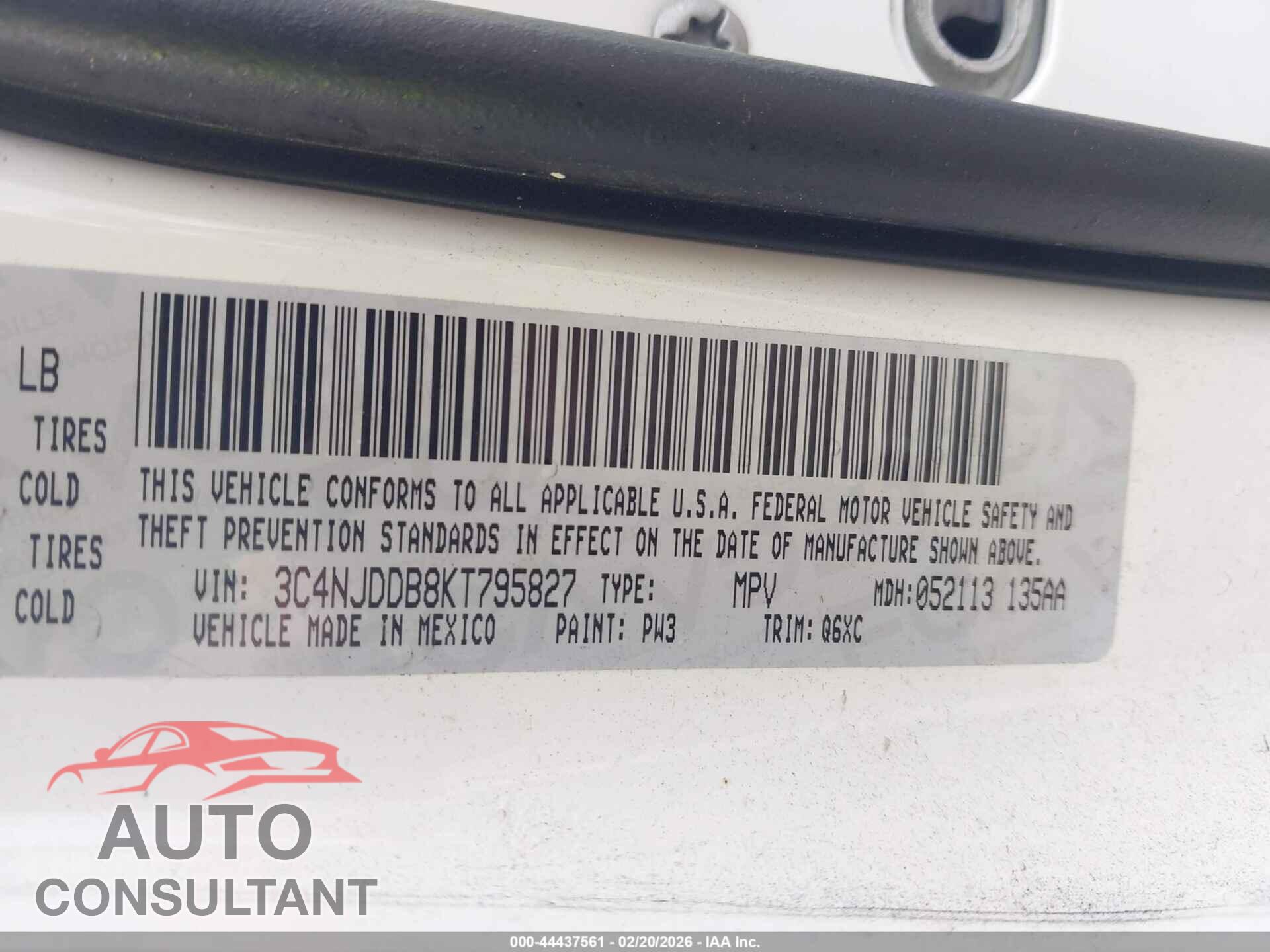 JEEP COMPASS 2019 - 3C4NJDDB8KT795827