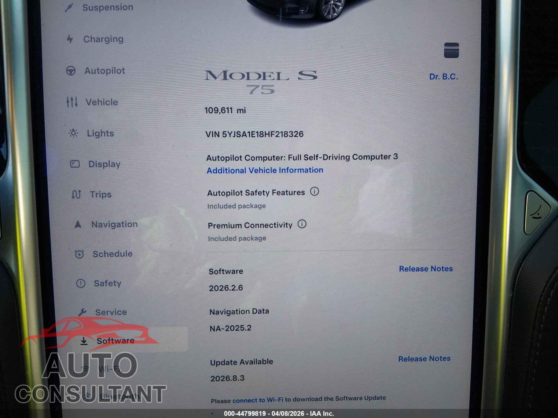 TESLA MODEL S 2017 - 5YJSA1E18HF218326