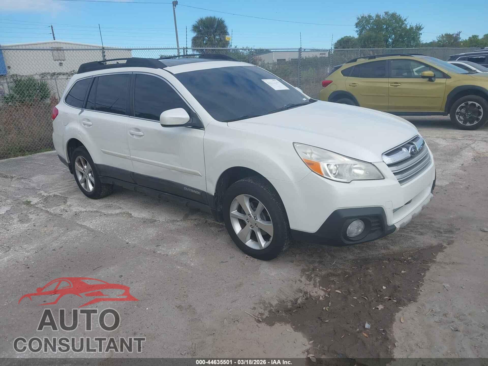 SUBARU OUTBACK 2013 - 4S4BRBLC5D3318325