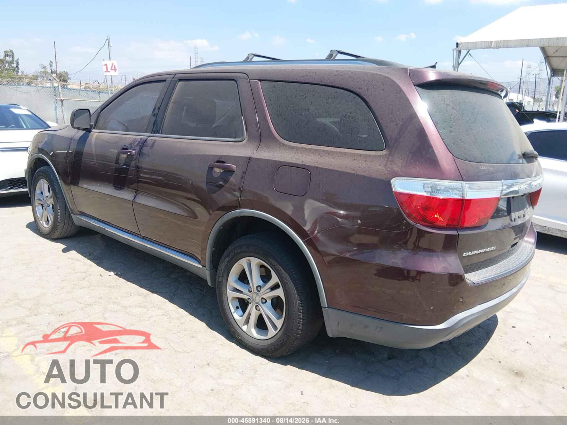 DODGE DURANGO 2012 - 1C4RDHAG9CC235781