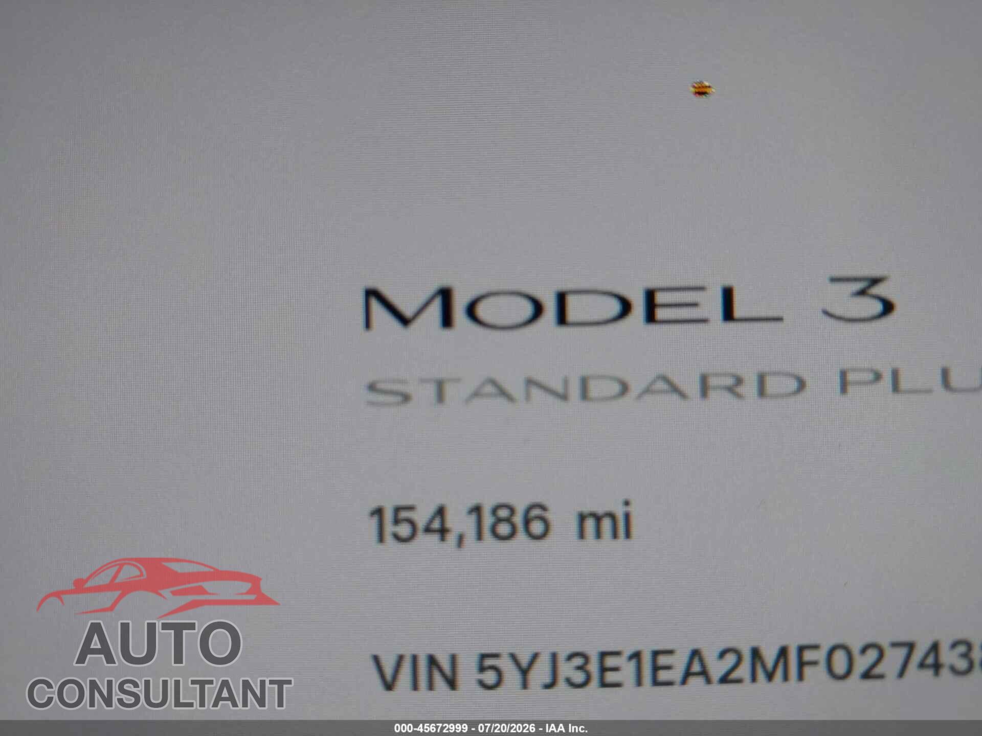TESLA MODEL 3 2021 - 5YJ3E1EA2MF027438