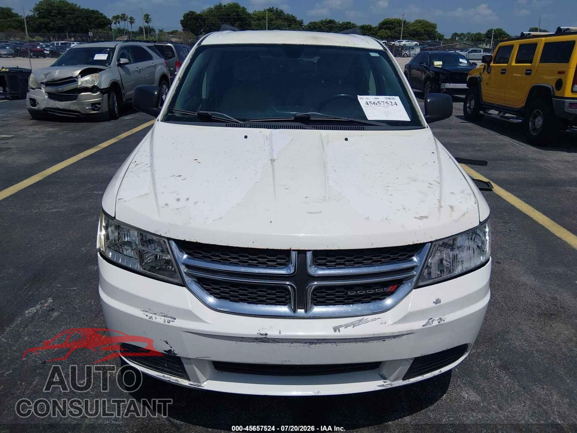 DODGE JOURNEY 2012 - 3C4PDCAB5CT289985