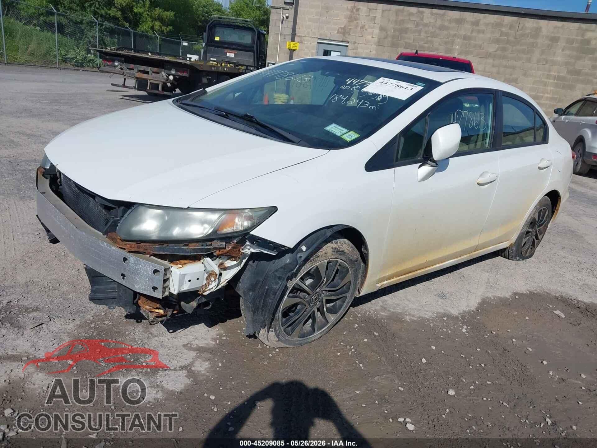 HONDA CIVIC 2013 - 19XFB2F91DE207015