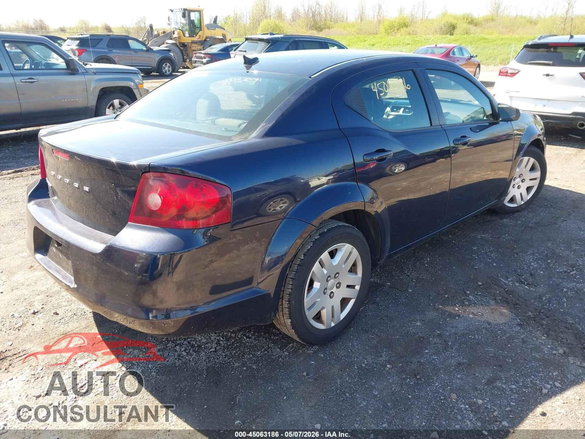 DODGE AVENGER 2012 - 1C3CDZABXCN165250