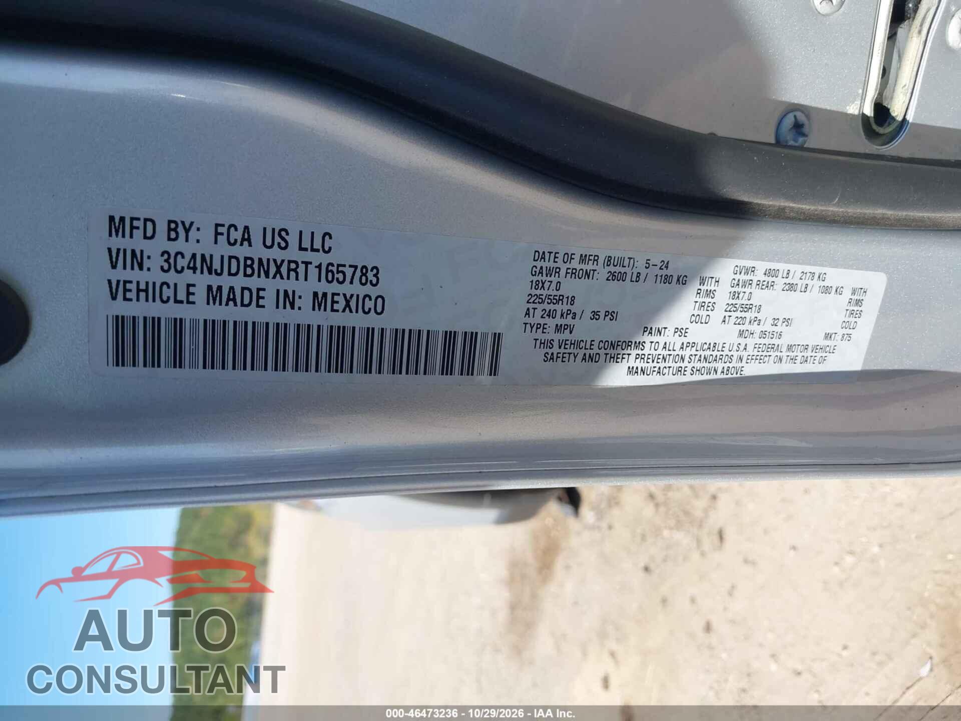 JEEP COMPASS 2024 - 3C4NJDBNXRT165783