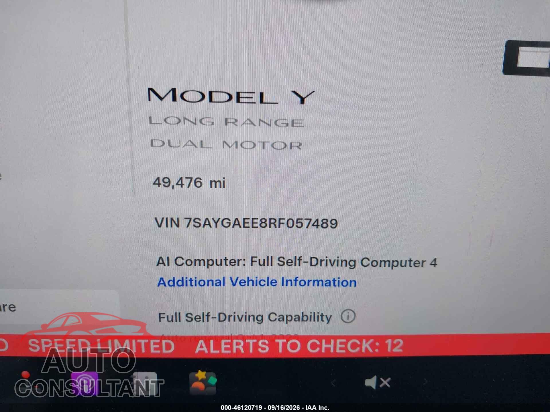TESLA MODEL Y 2024 - 7SAYGAEE8RF057489