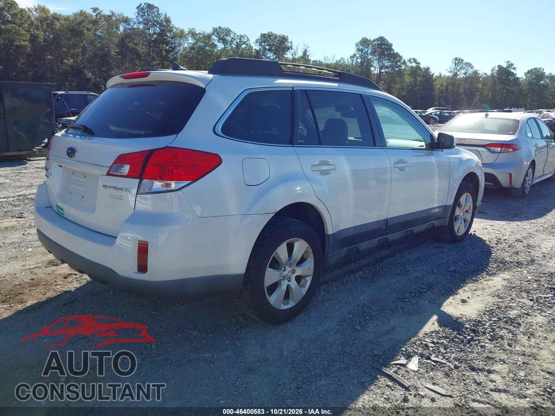SUBARU OUTBACK 2011 - 4S4BRBKC8B3380736