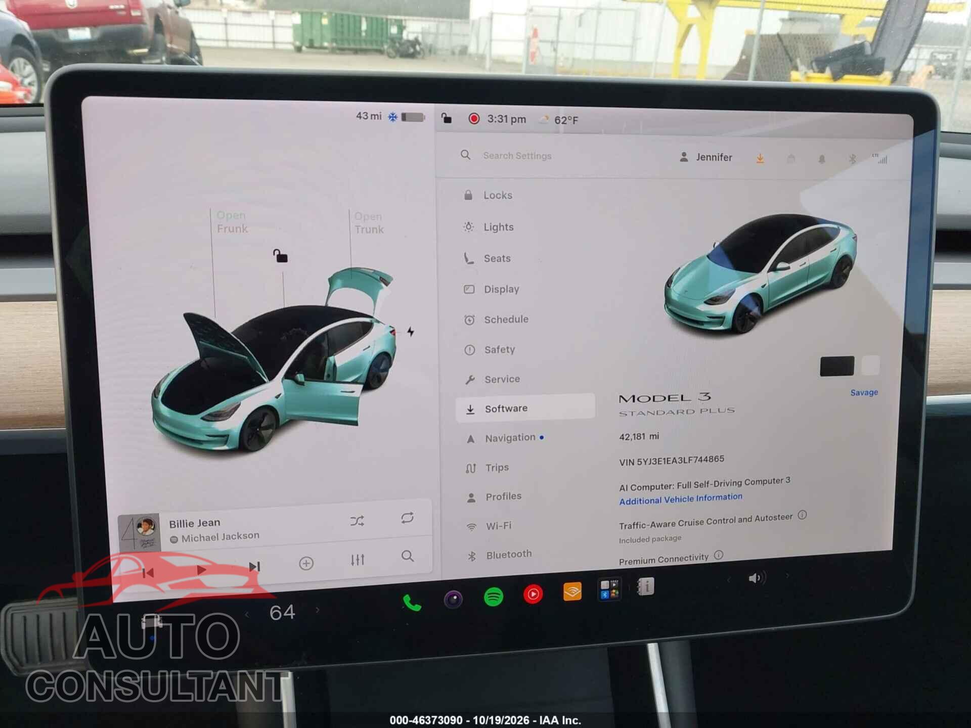 TESLA MODEL 3 2020 - 5YJ3E1EA3LF744865