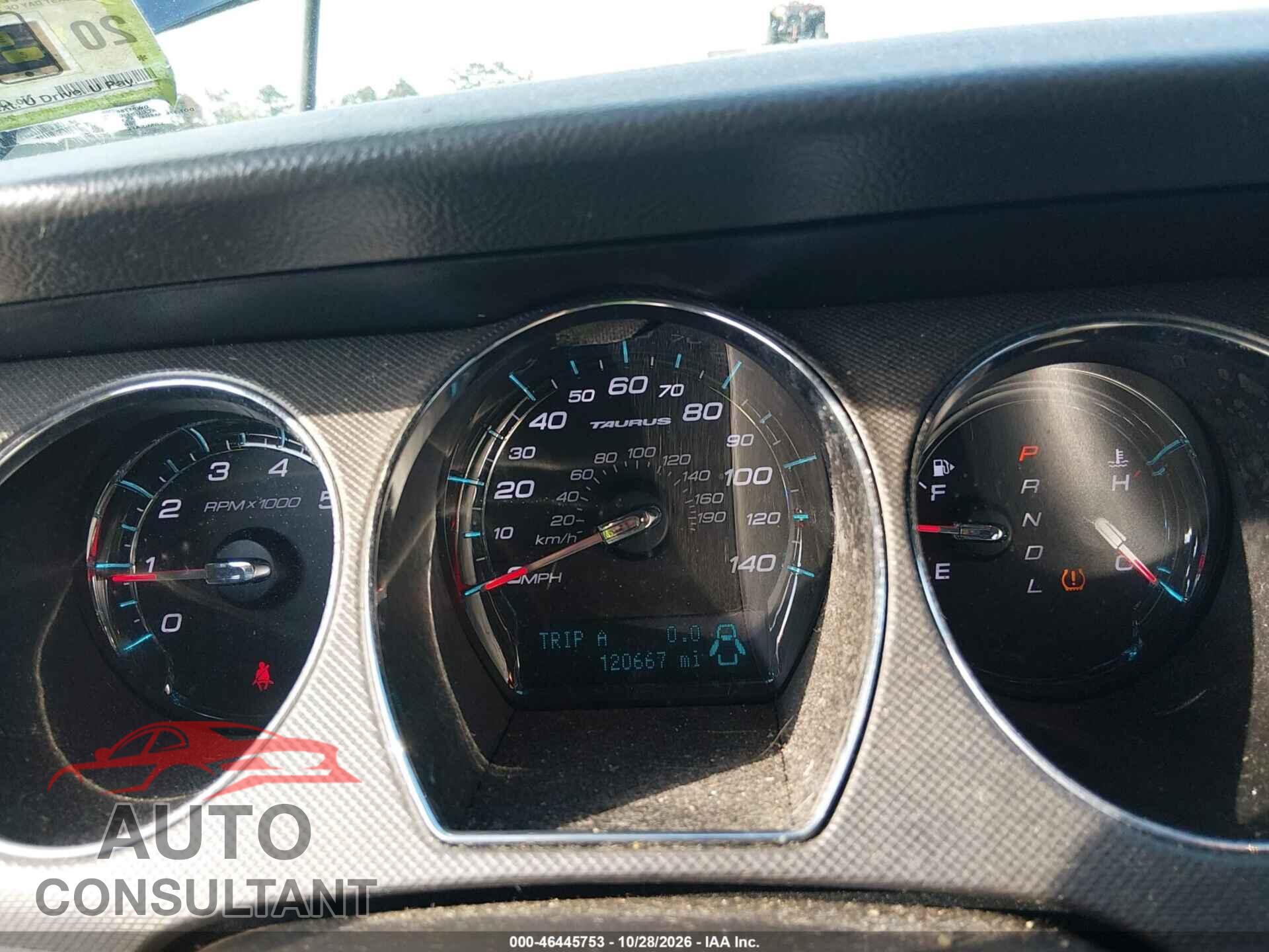 FORD TAURUS 2012 - 1FAHP2DW6CG122274