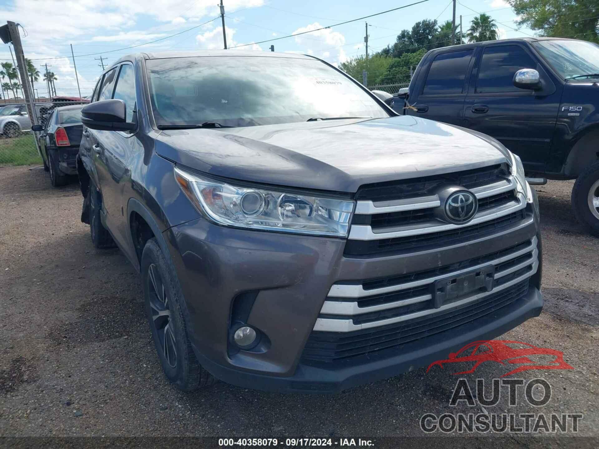 TOYOTA HIGHLANDER 2019 - 5TDZZRFH8KS361801