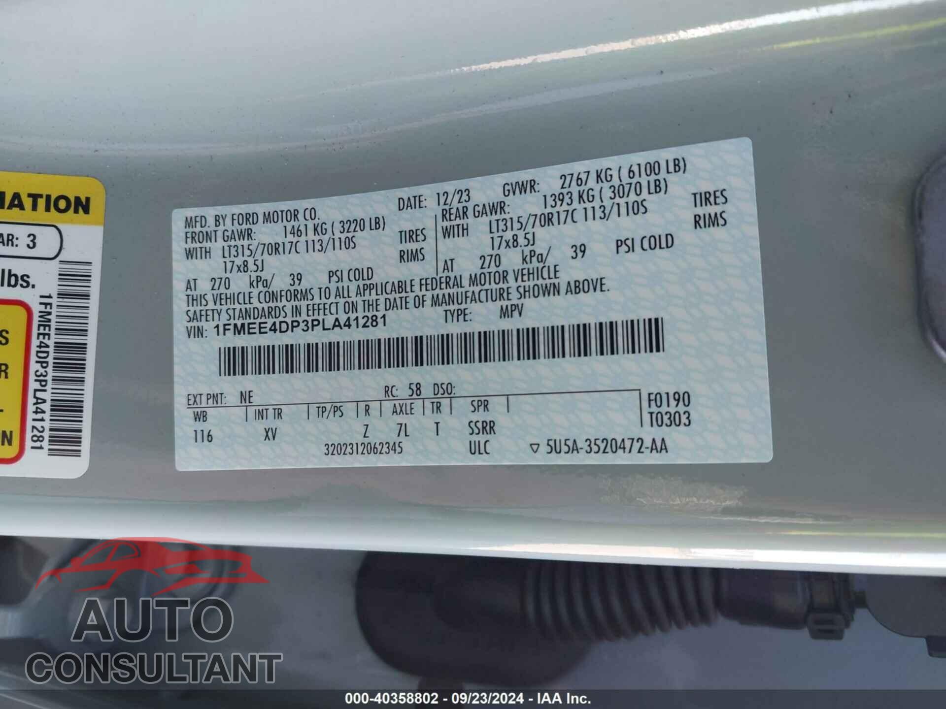 FORD BRONCO 2023 - 1FMEE4DP3PLA41281