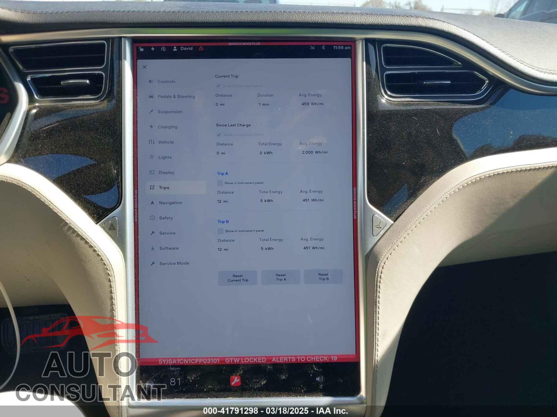 TESLA MODEL S 2012 - 5YJSA1CN1CFP03101