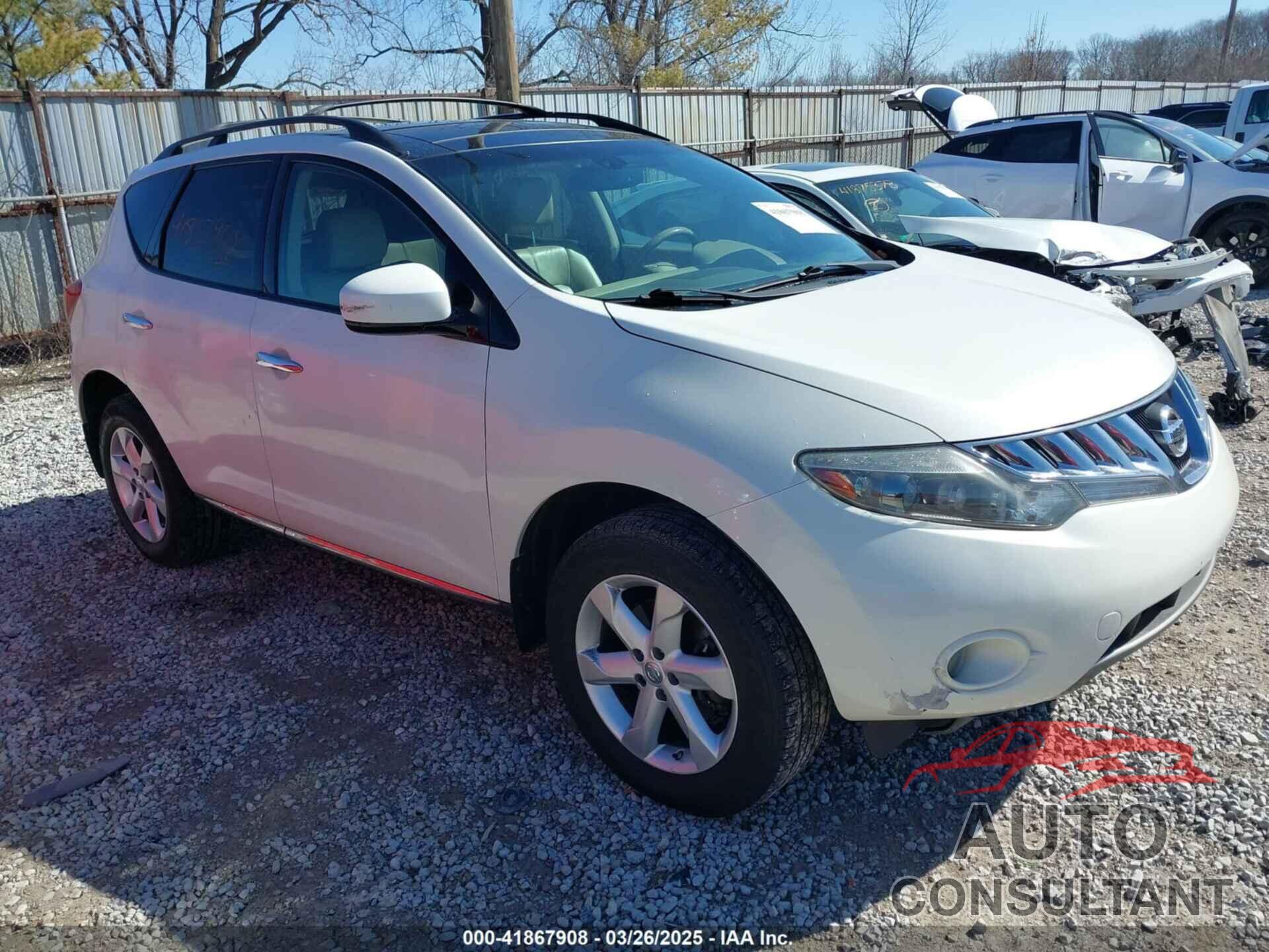 NISSAN MURANO 2010 - JN8AZ1MW6AW137512