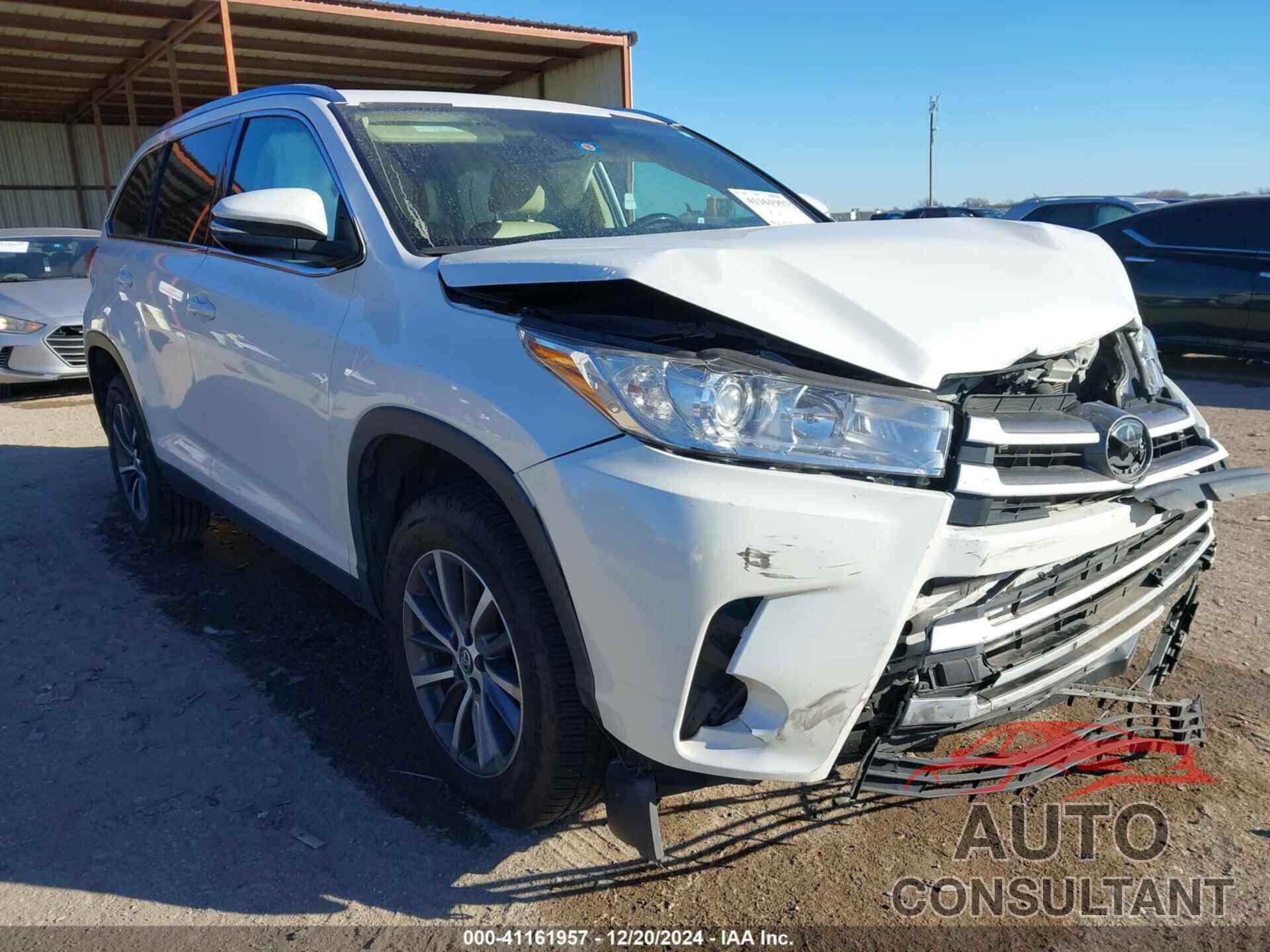 TOYOTA HIGHLANDER 2019 - 5TDKZRFH4KS321877