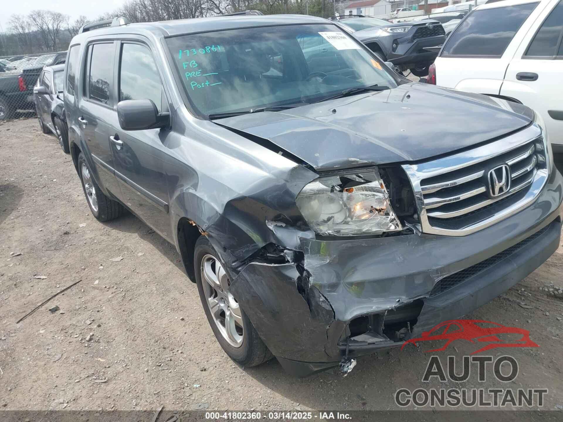 HONDA PILOT 2012 - 5FNYF4H53CB026381