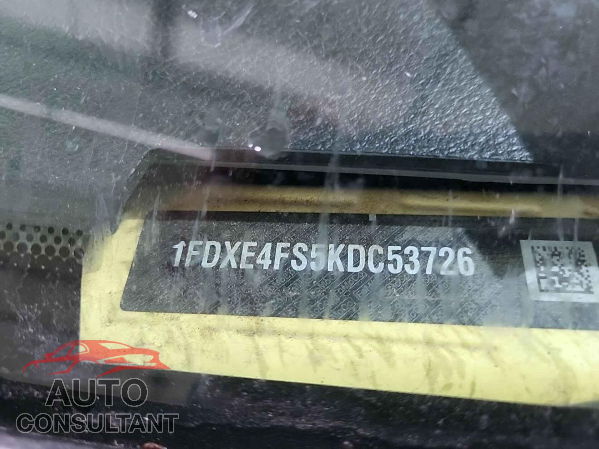 FORD E-450 CUTAWAY 2019 - 1FDXE4FS5KDC53726