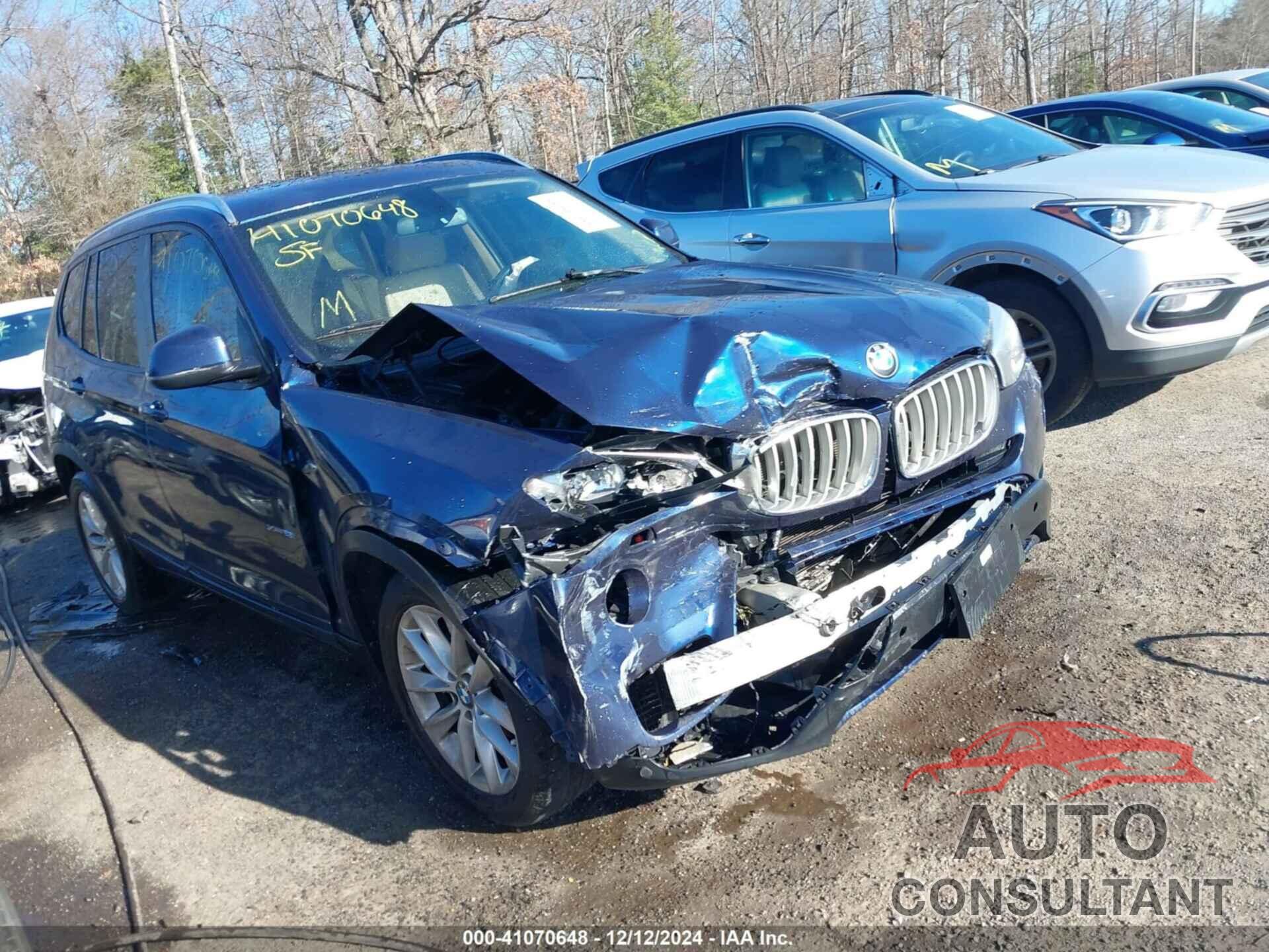 BMW X3 2015 - 5UXWX9C59F0D62713