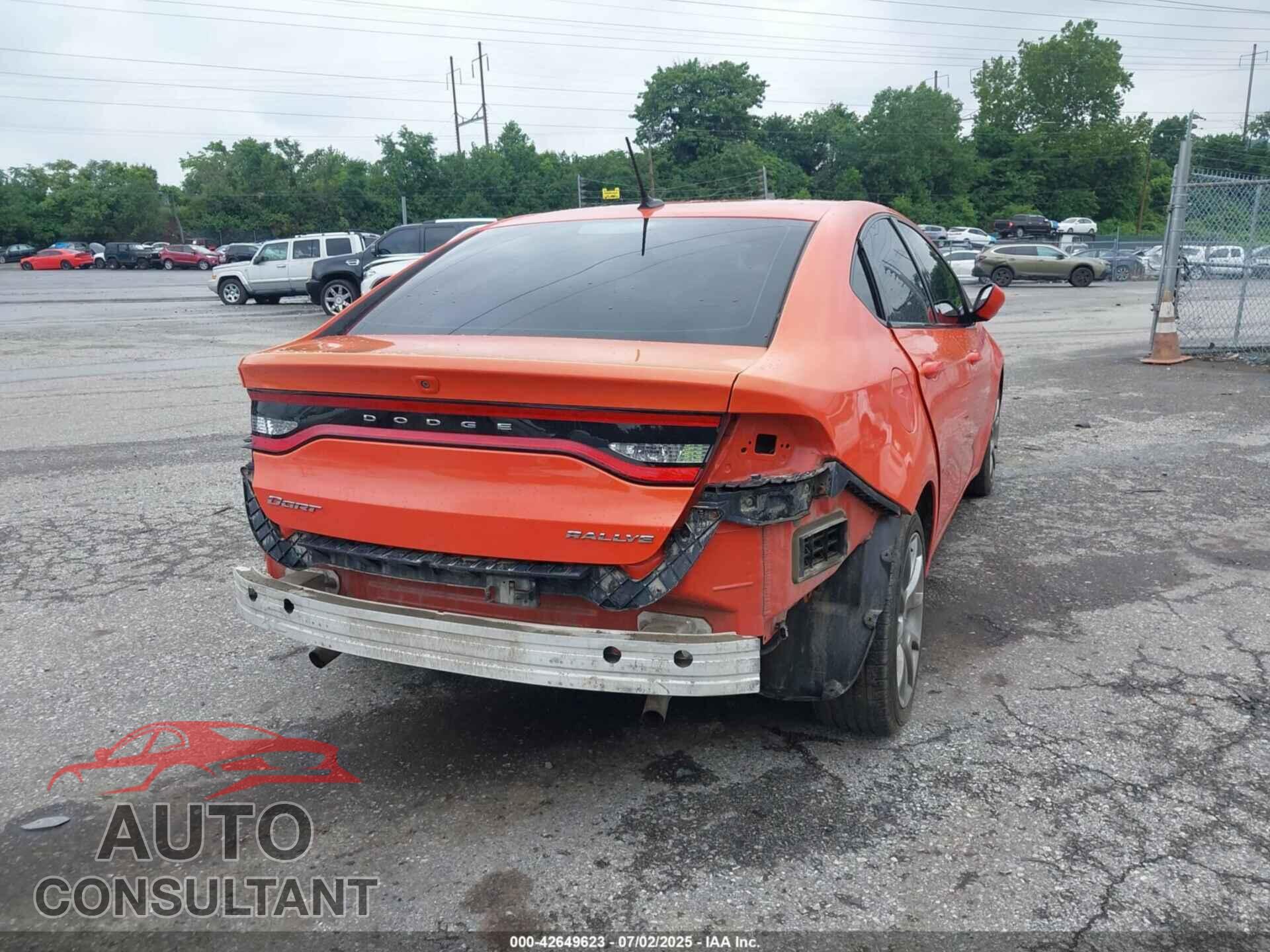 DODGE DART 2015 - 1C3CDFBB9FD224926
