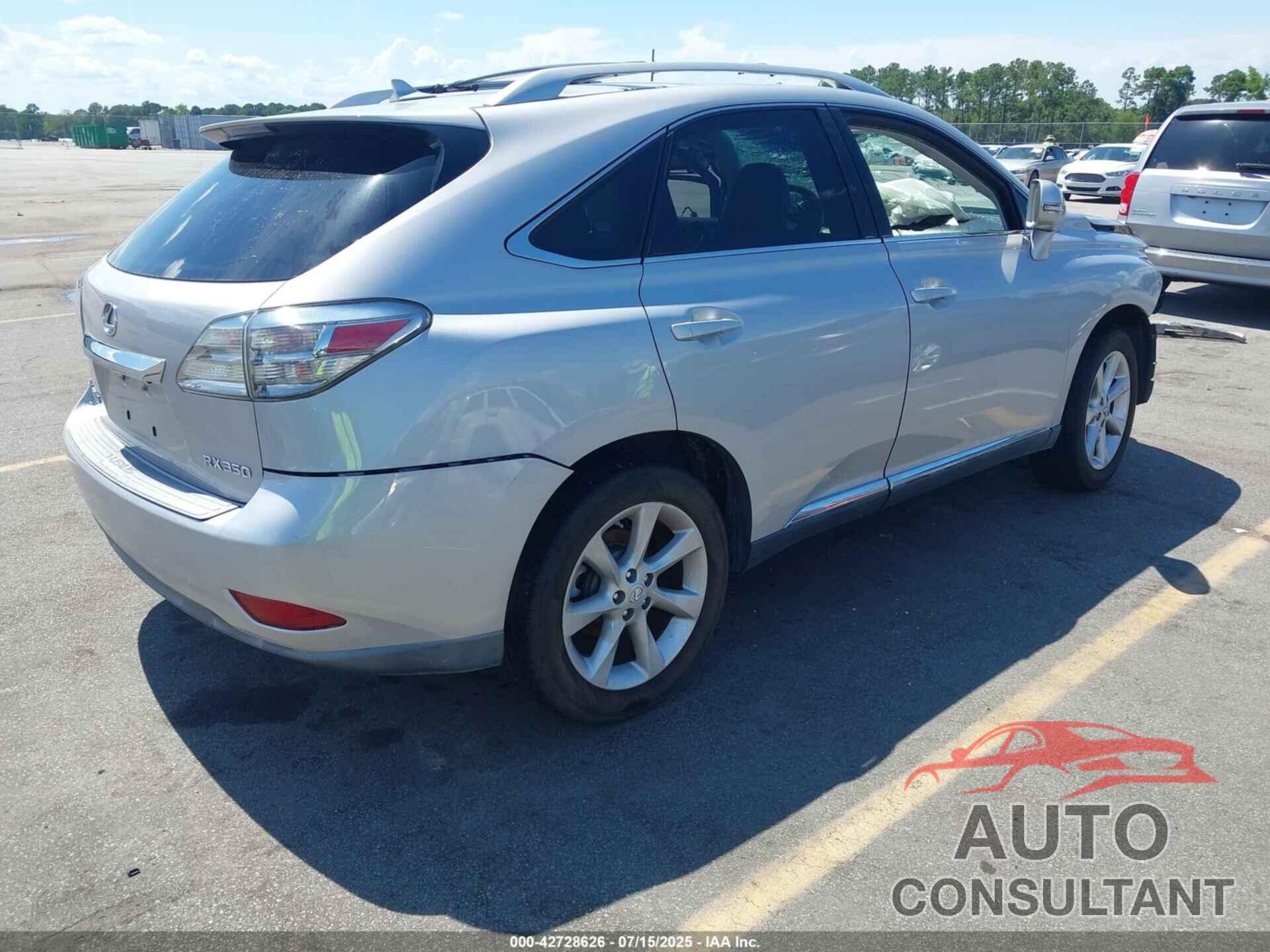 LEXUS RX 350 2010 - 2T2ZK1BA2AC002591