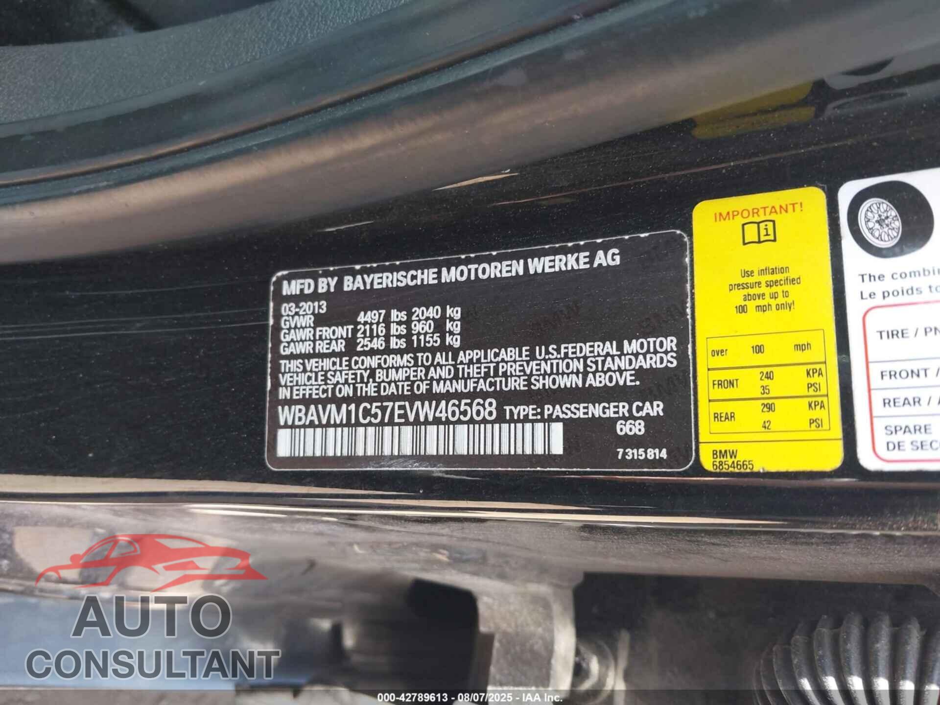 BMW X1 2014 - WBAVM1C57EVW46568