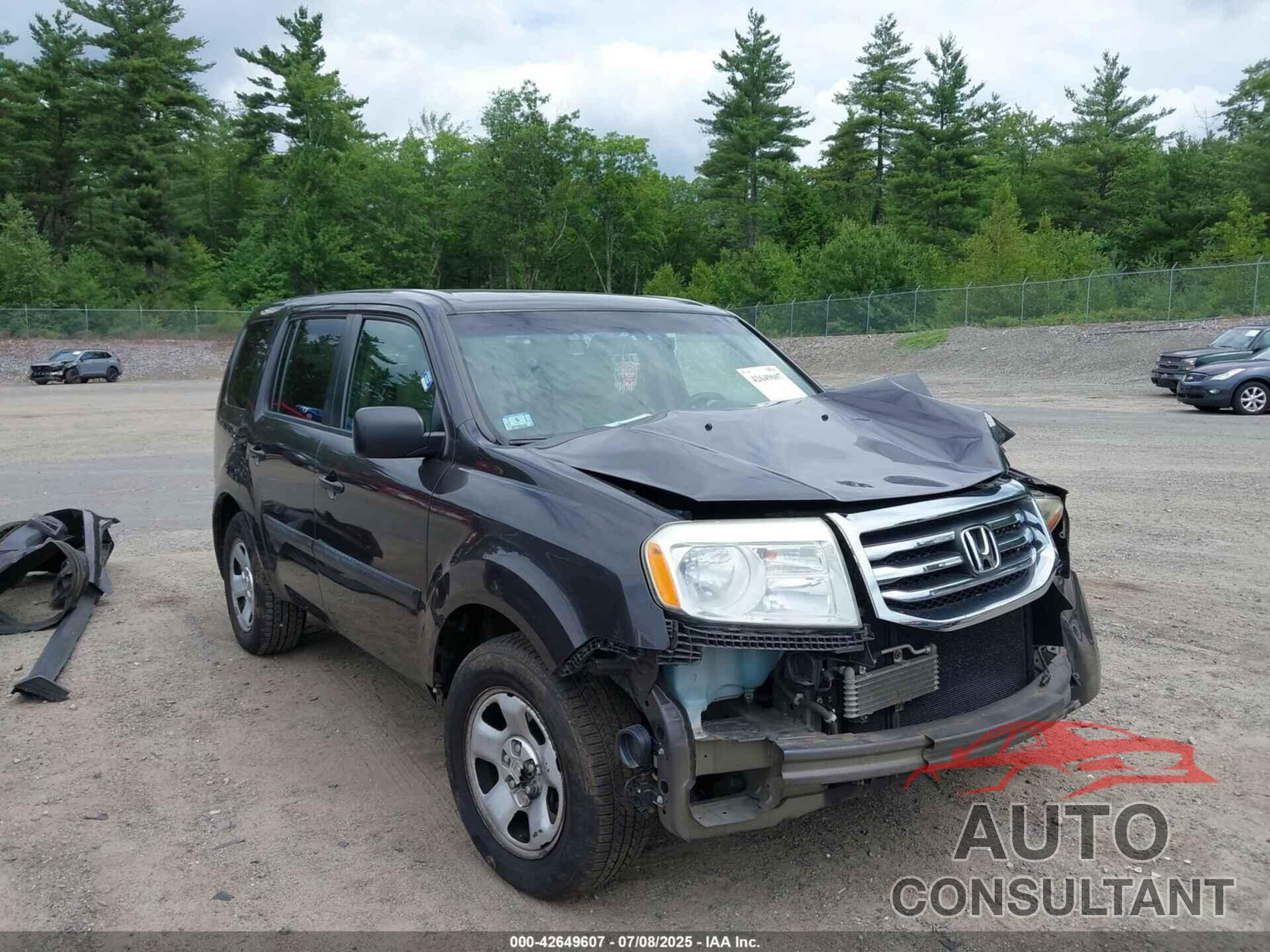 HONDA PILOT 2012 - 5FNYF4H24CB032289
