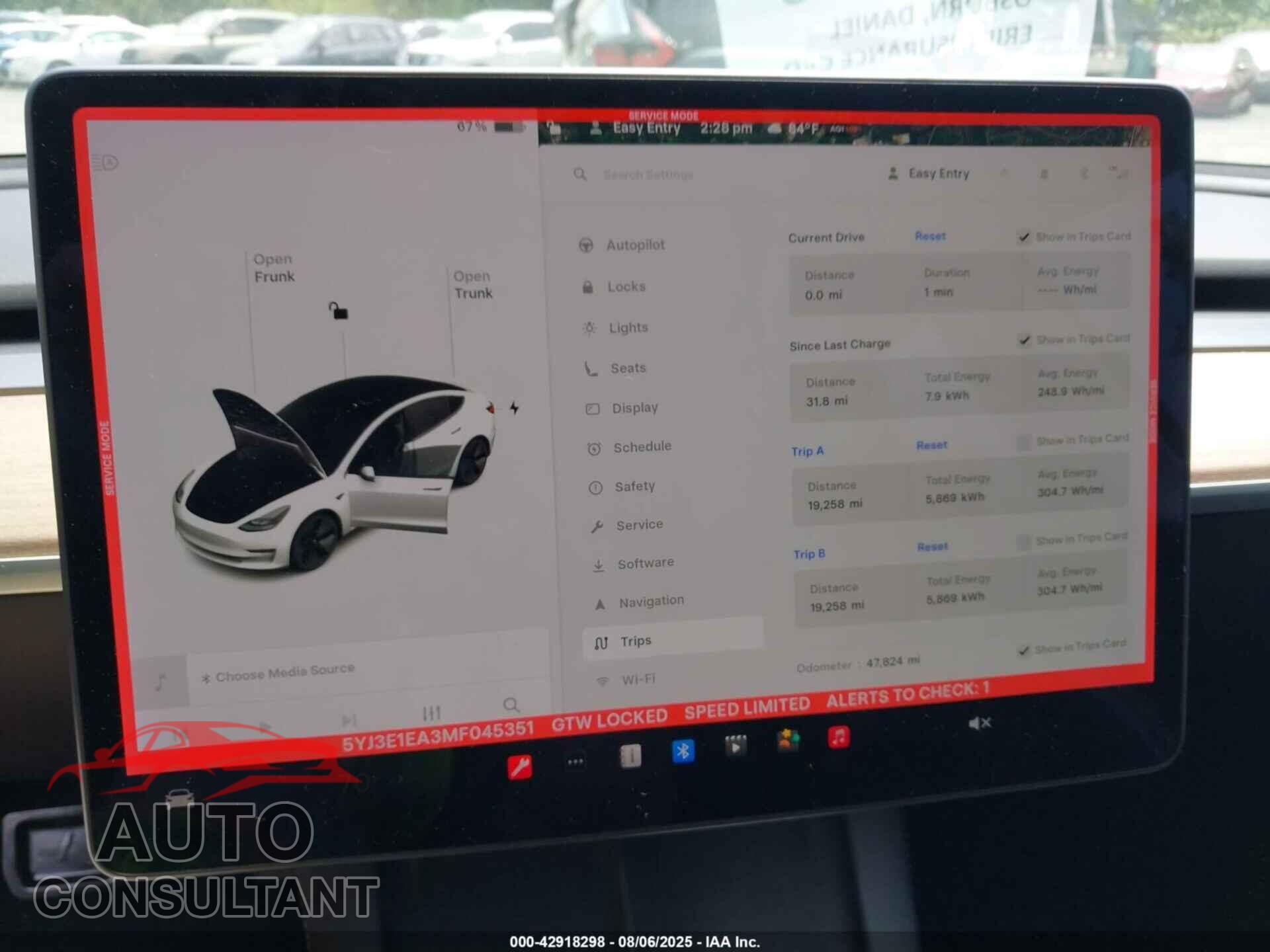 TESLA MODEL 3 2021 - 5YJ3E1EA3MF045351