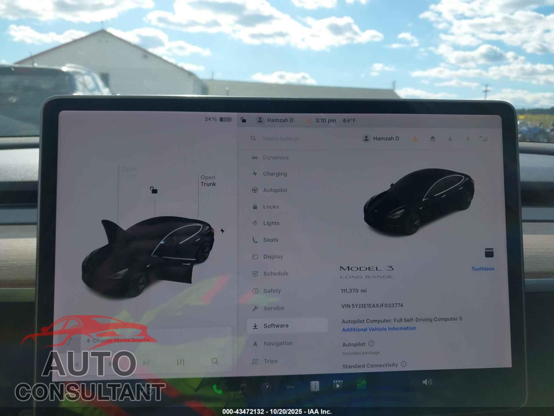 TESLA MODEL 3 2018 - 5YJ3E1EAXJF033774