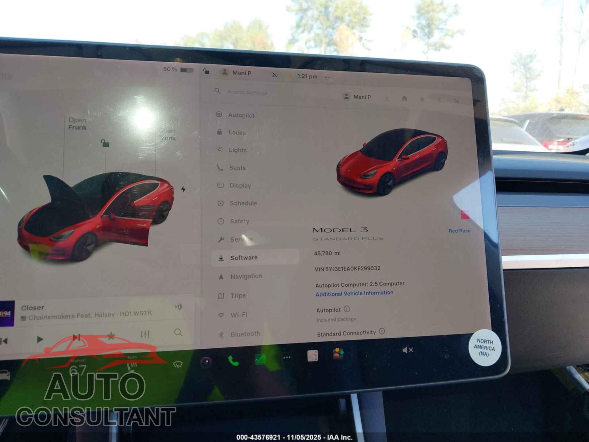 TESLA MODEL 3 2019 - 5YJ3E1EA0KF299032