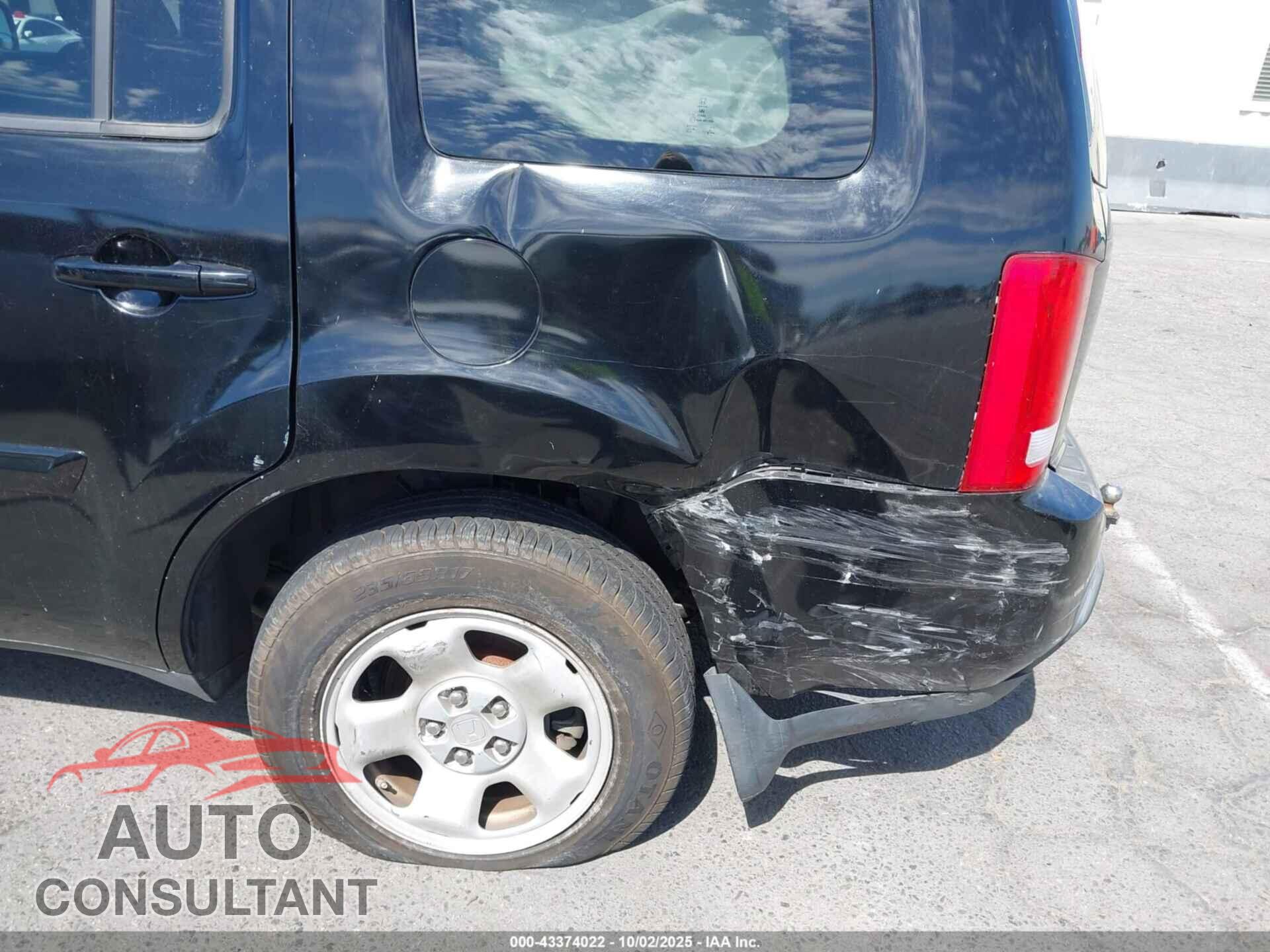 HONDA PILOT 2011 - 5FNYF3H20BB008550