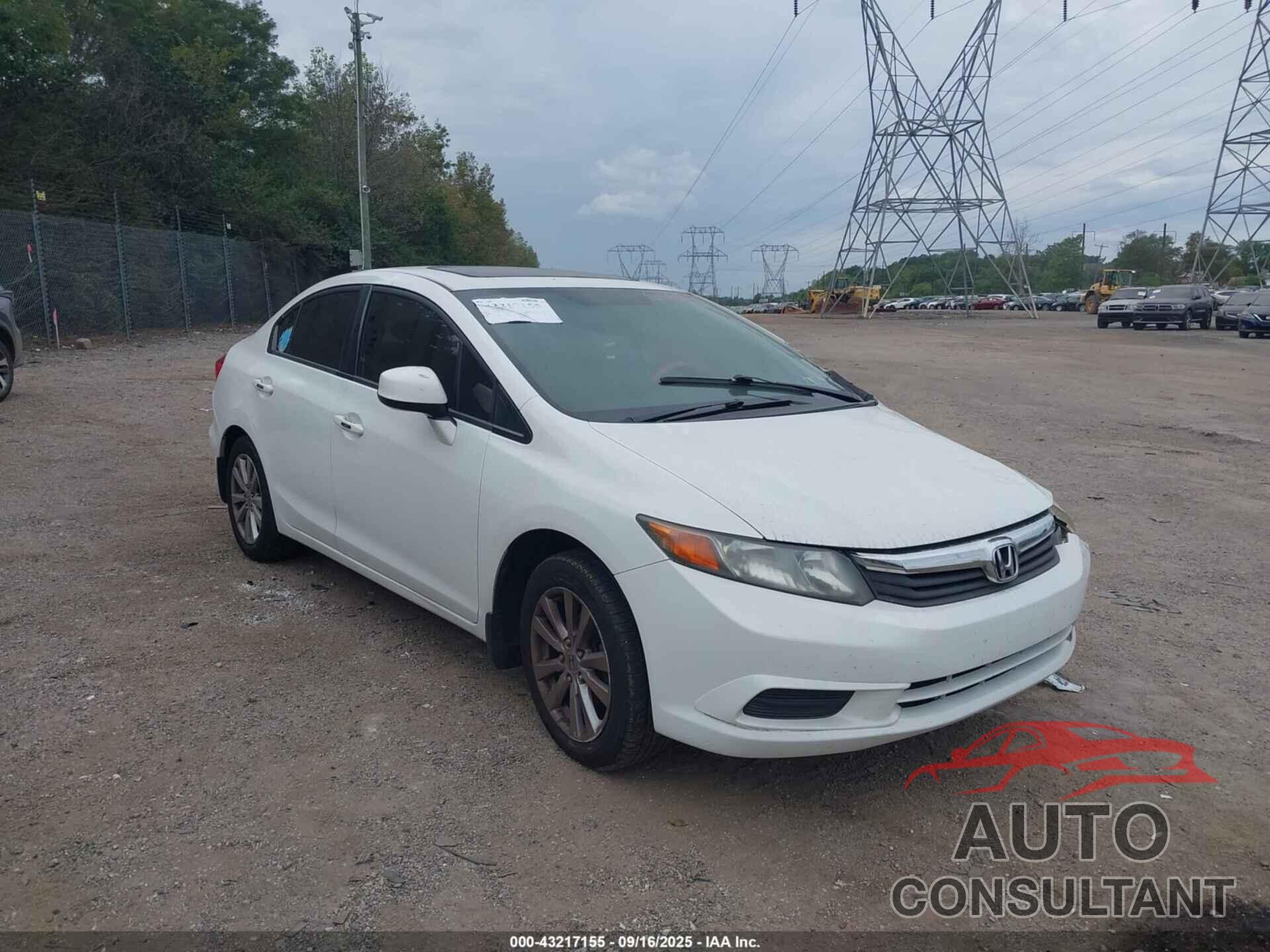 HONDA CIVIC 2012 - 2HGFB2F93CH505019