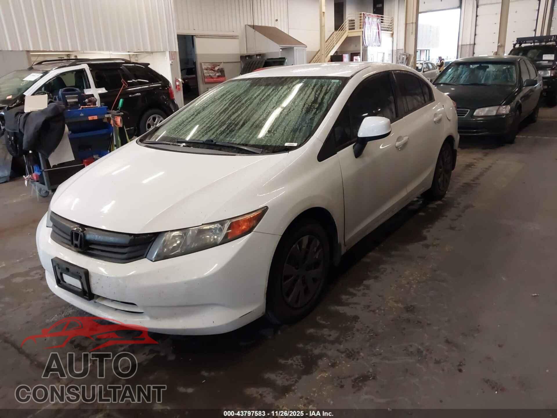 HONDA CIVIC 2012 - 19XFB2F56CE090897