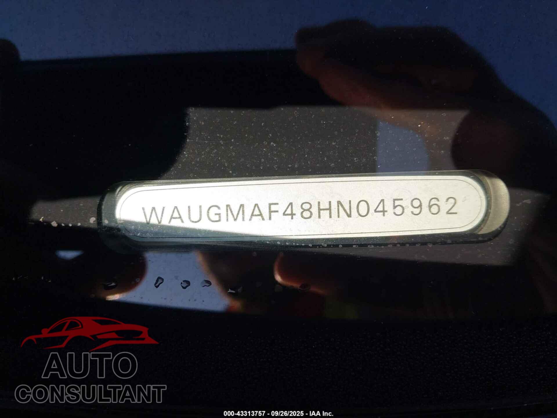 AUDI A4 2017 - WAUGMAF48HN045962