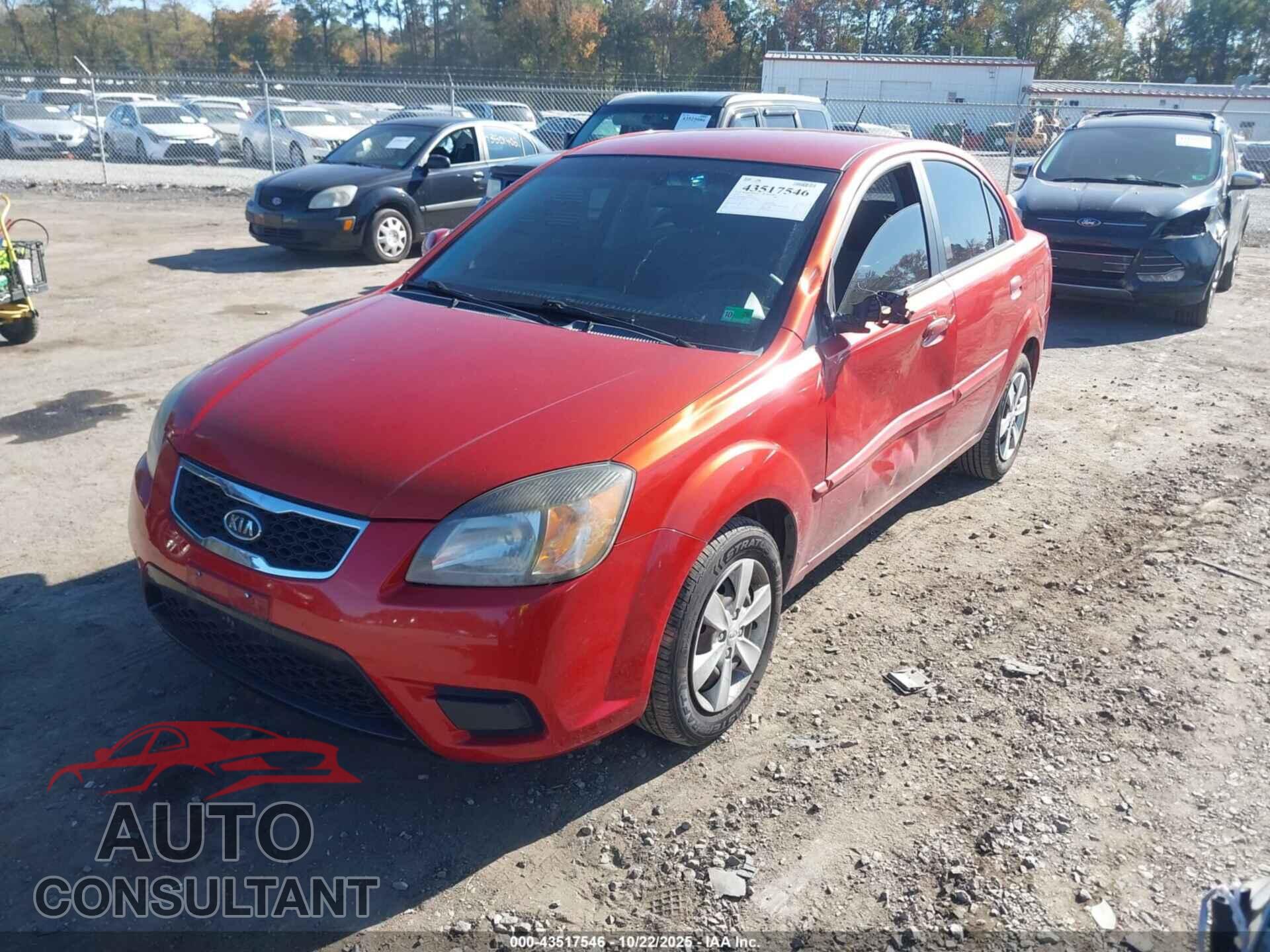 KIA RIO 2010 - KNADH4A39A6651472