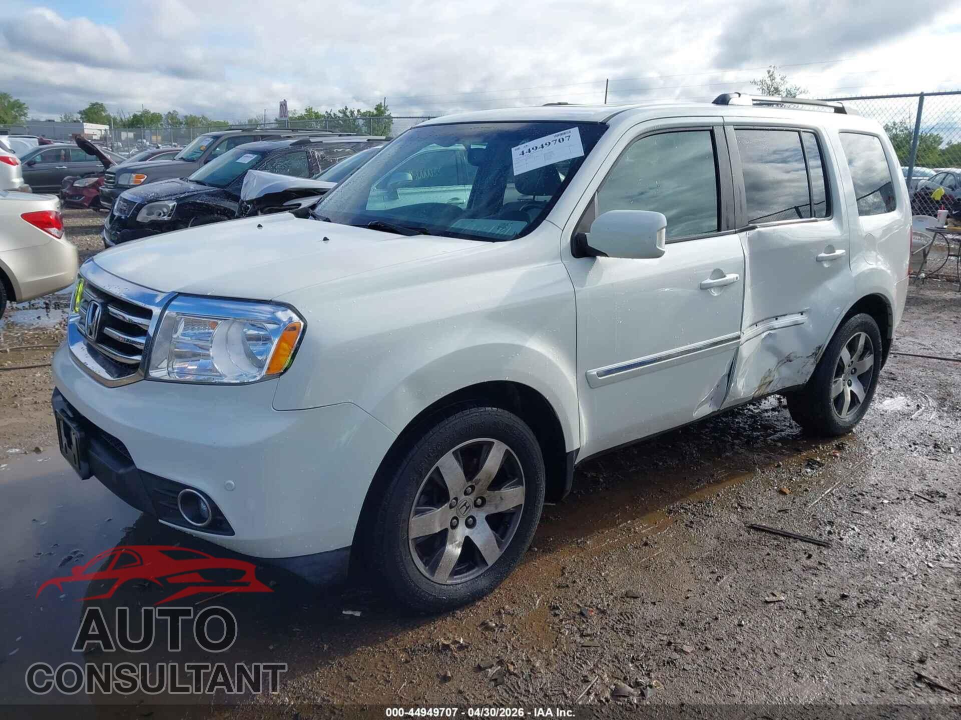 HONDA PILOT 2012 - 5FNYF4H96CB033554