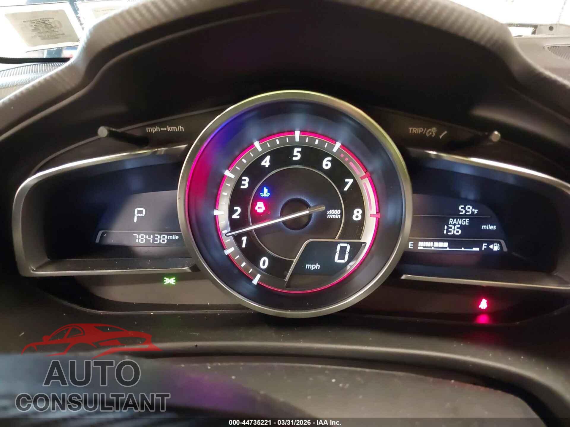 MAZDA MAZDA3 2015 - JM1BM1L32F1237455