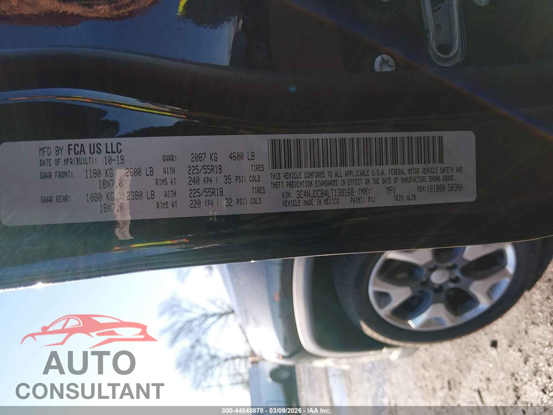 JEEP COMPASS 2020 - 3C4NJDCB4LT138168