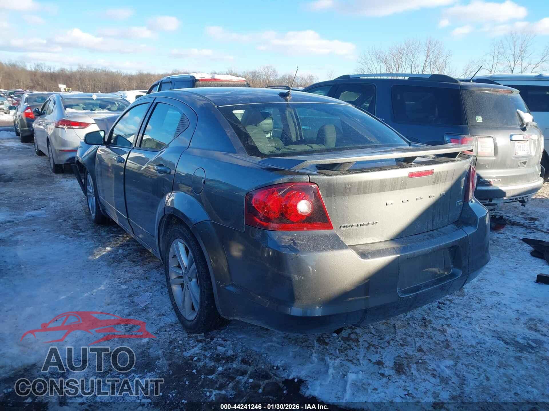 DODGE AVENGER 2012 - 1C3CDZEG2CN309489