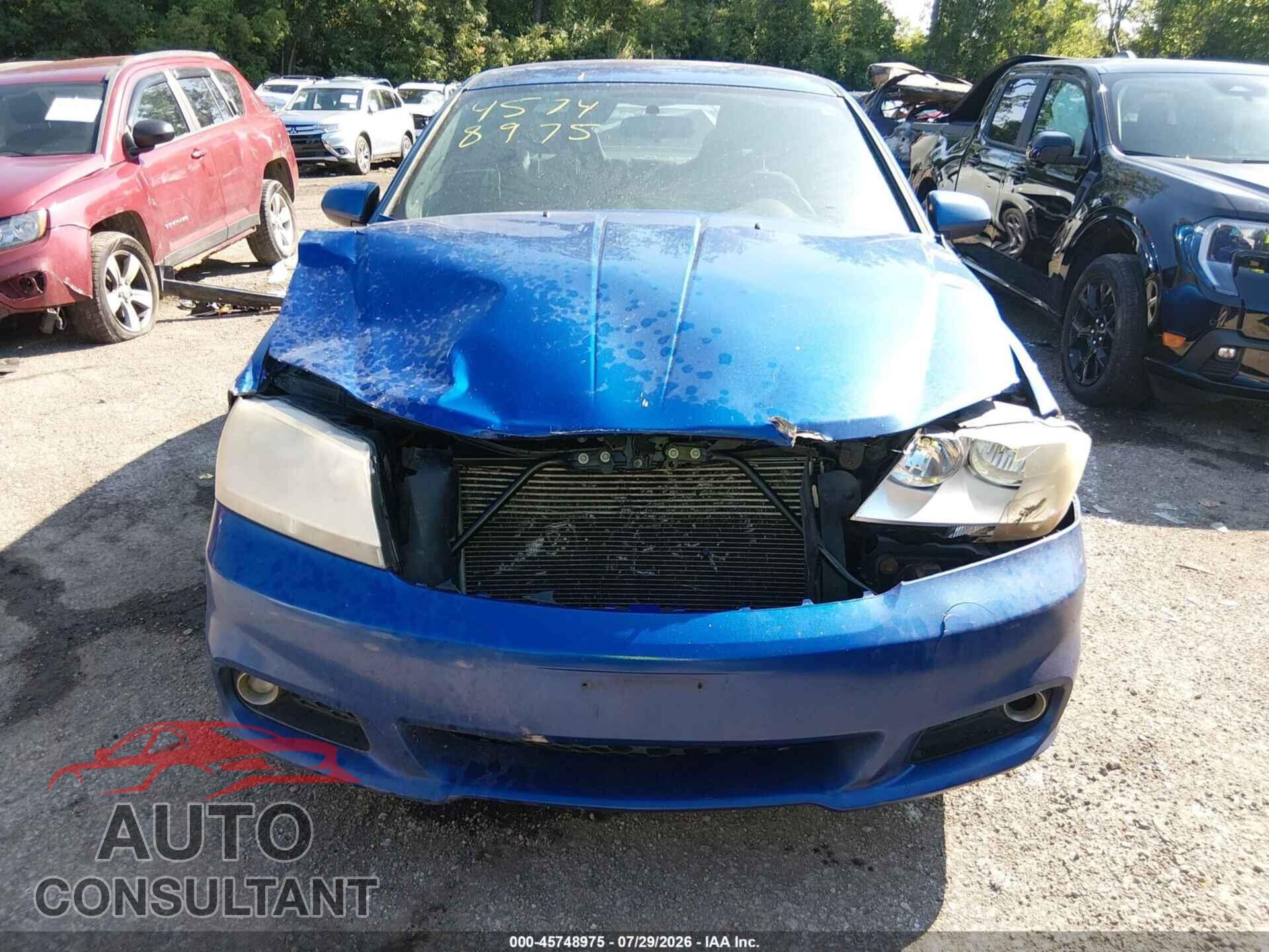DODGE AVENGER 2013 - 1C3CDZCB5DN502499