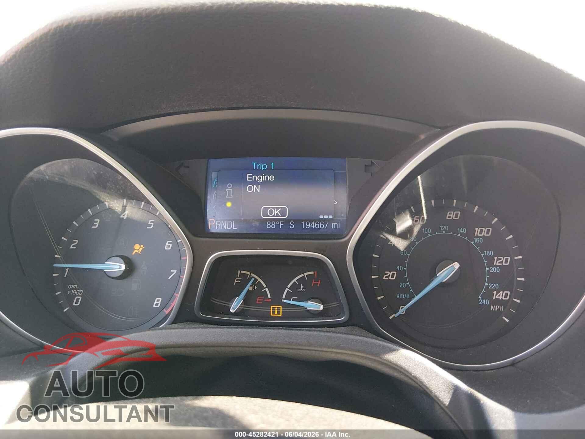 FORD FOCUS 2013 - 1FADP3F2XDL311792
