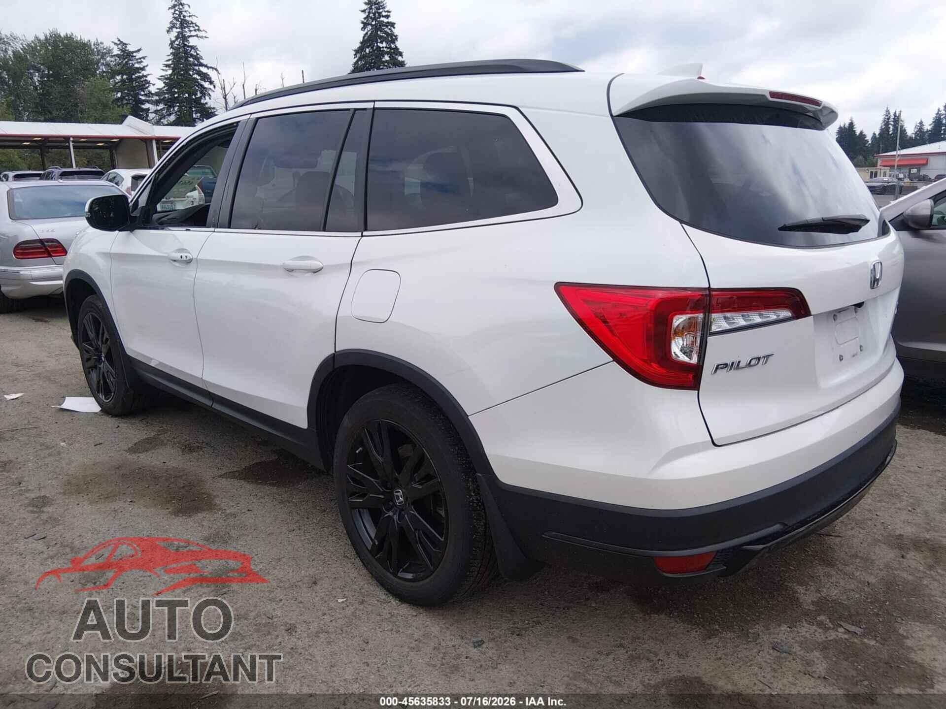 HONDA PILOT 2021 - 5FNYF6H2XMB007202