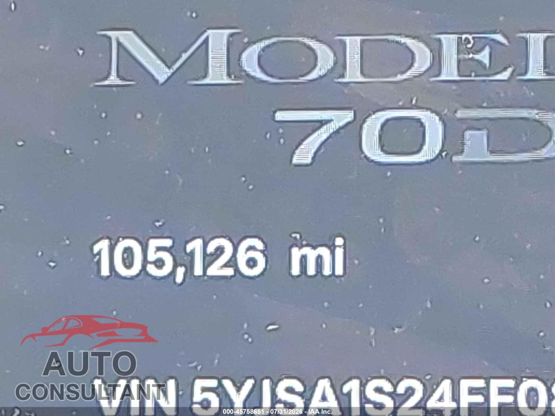 TESLA MODEL S 2015 - 5YJSA1S24FF088376