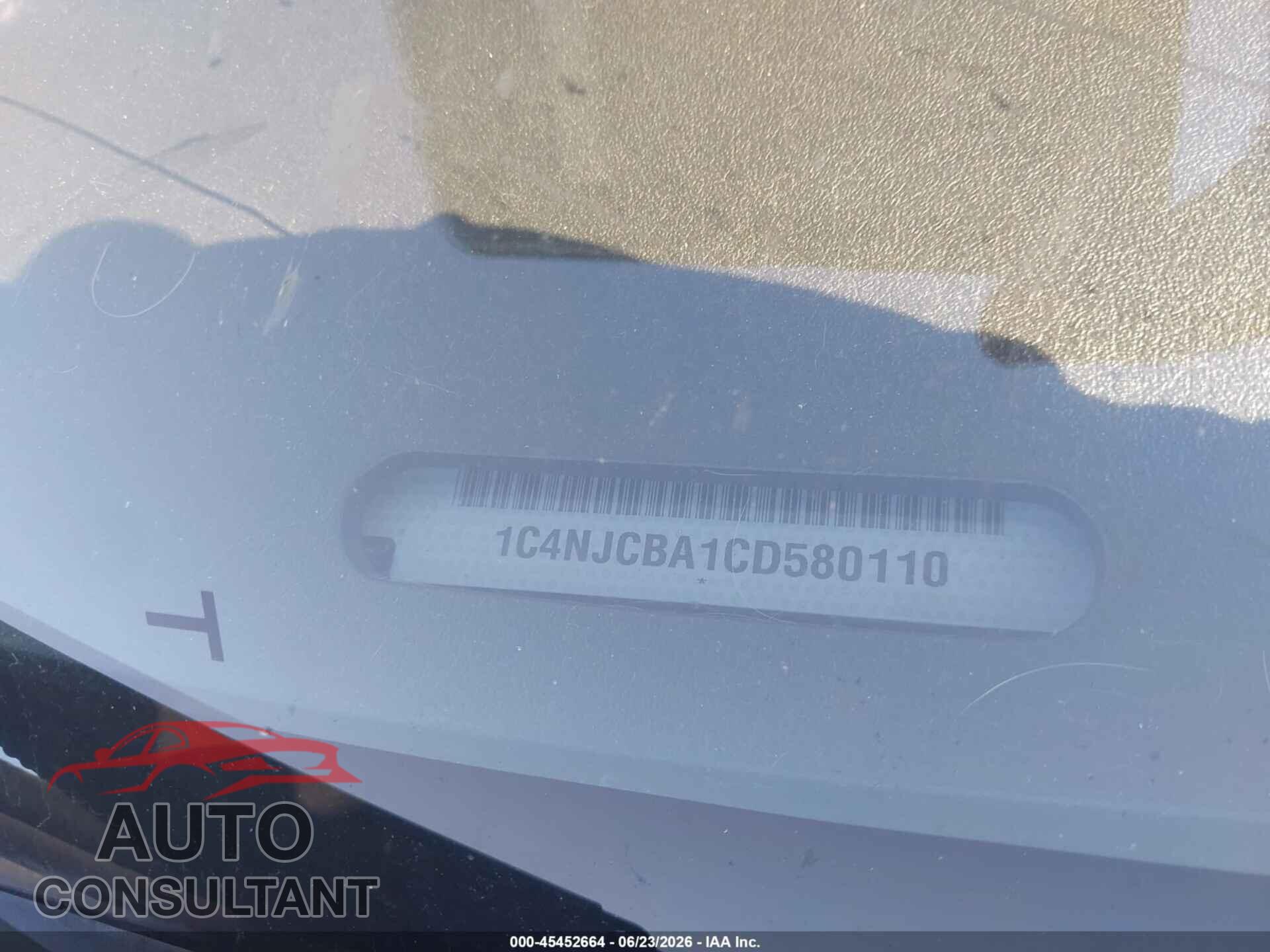 JEEP COMPASS 2012 - 1C4NJCBA1CD580110
