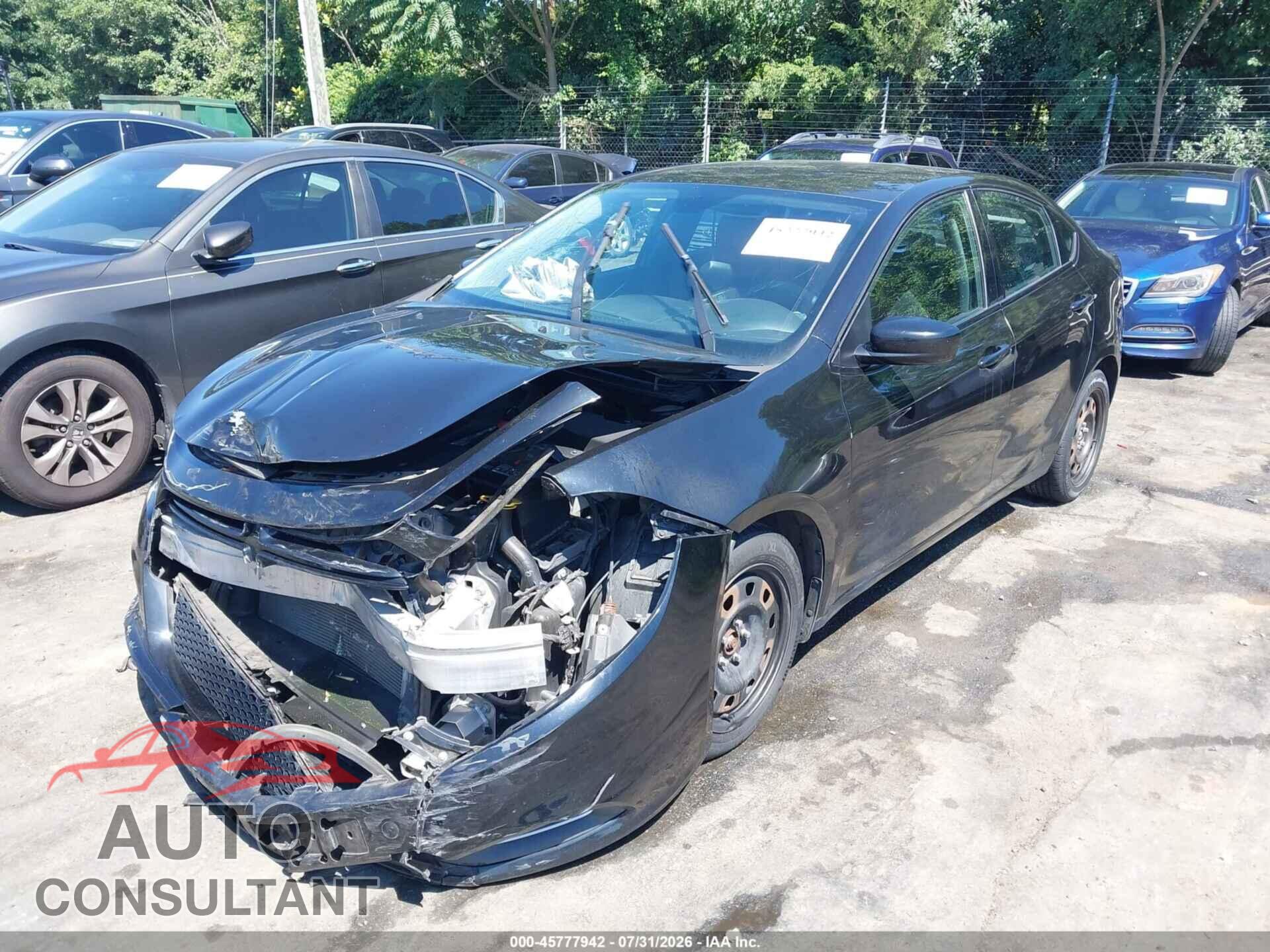 DODGE DART 2016 - 1C3CDFAA5GD625450