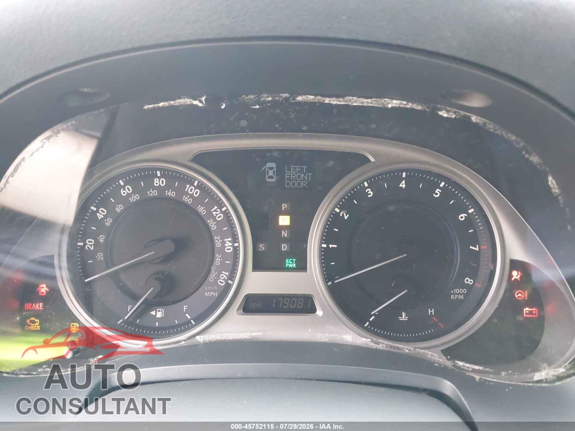 LEXUS IS 250 2010 - JTHBF5C20A2098761