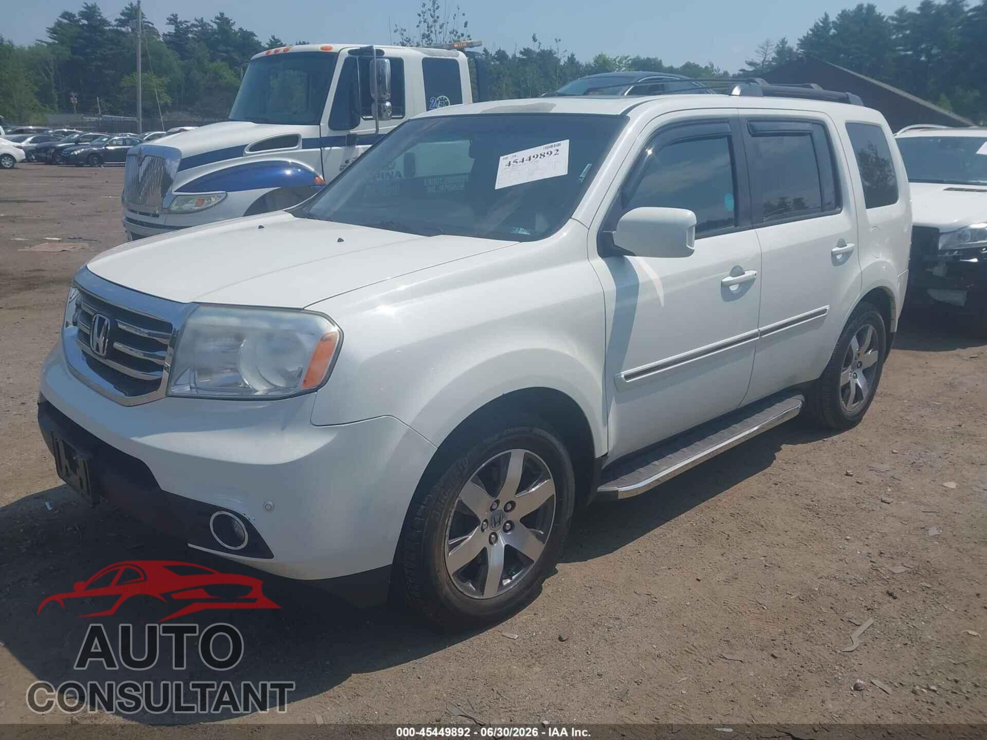 HONDA PILOT 2013 - 5FNYF4H96DB012771