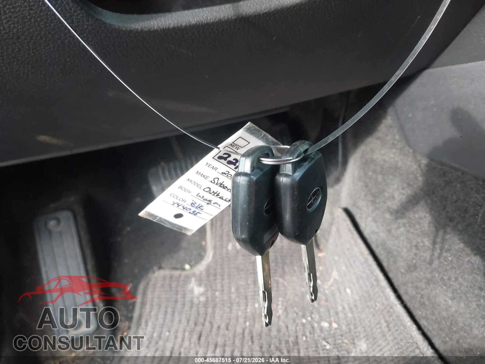 SUBARU OUTBACK 2011 - 4S4BRBLC5B3444035
