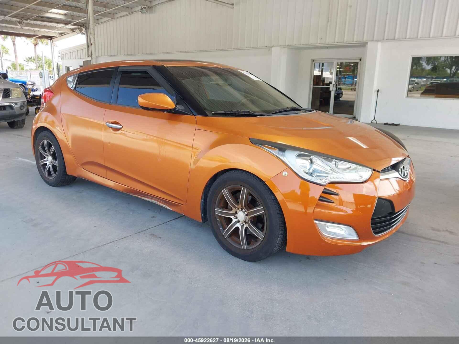 HYUNDAI VELOSTER 2012 - KMHTC6AD3CU074787